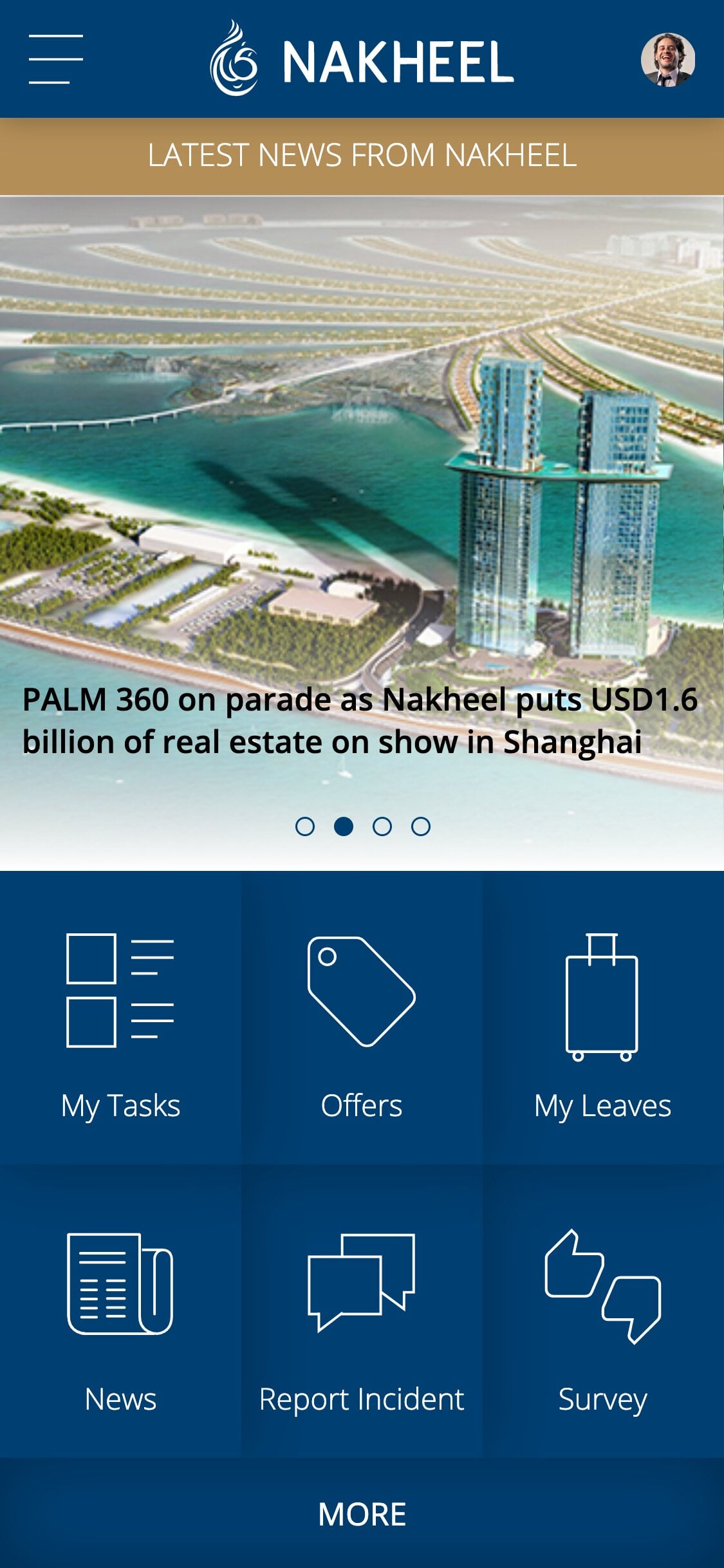 Landing - Nakheel Employee App